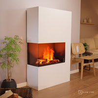 Glow Fire Tucholsky Right Corner Weiß Elektrokamin mit Wasserdampf