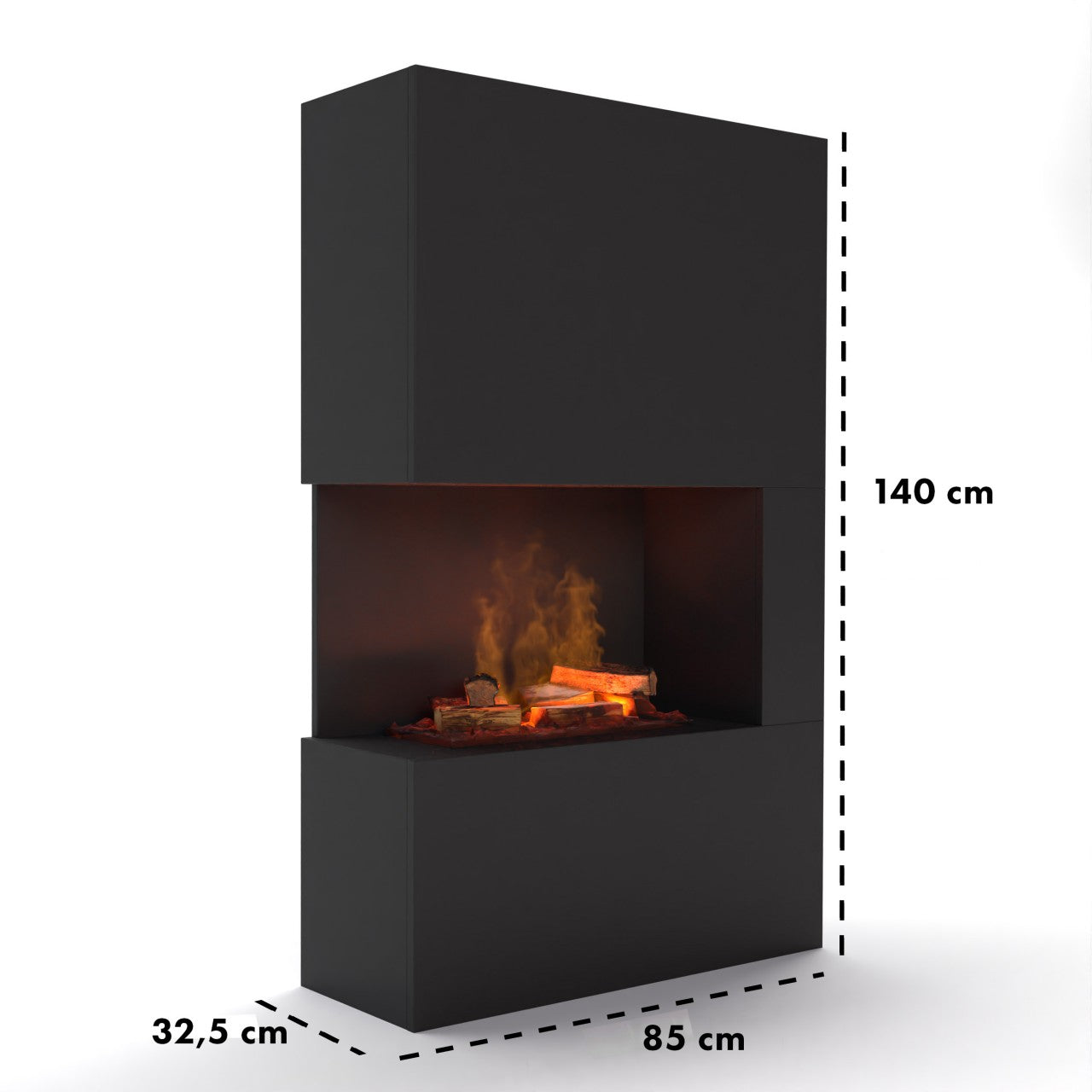 Glow Fire Tucholsky Right Corner Weiß Elektrokamin mit Wasserdampf