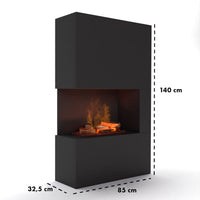 Glow Fire Tucholsky Right Corner Weiß Elektrokamin mit Wasserdampf