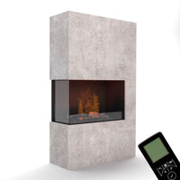 Glow Fire Tucholsky Right Corner Beton Elektrokamin mit Wasserdampf