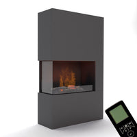 Glow Fire Tucholsky Right Corner Grau Elektrokamin mit Wasserdampf
