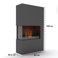 Glow Fire Tucholsky Right Corner Weiß Elektrokamin mit Wasserdampf