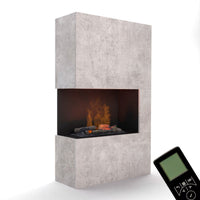 Glow Fire Tucholsky Right Corner Beton Elektrokamin mit Wasserdampf