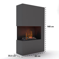 Glow Fire Tucholsky Right Corner Weiß Elektrokamin mit Wasserdampf