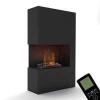 Glow Fire Tucholsky Right Corner Schwarz Elektrokamin mit Wasserdampf