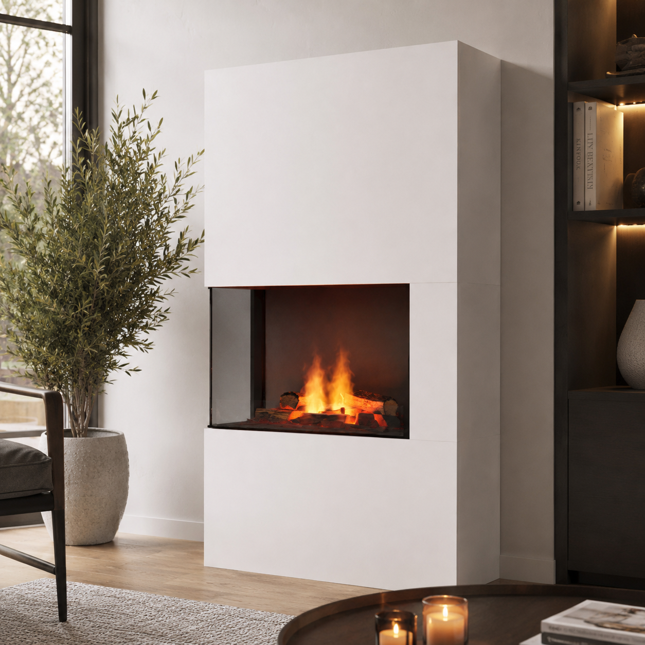 Cheminée électrique angle gauche Glow Fire Tucholsky