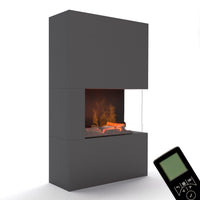 Glow Fire Tucholsky Right Corner Grau Elektrokamin mit Wasserdampf