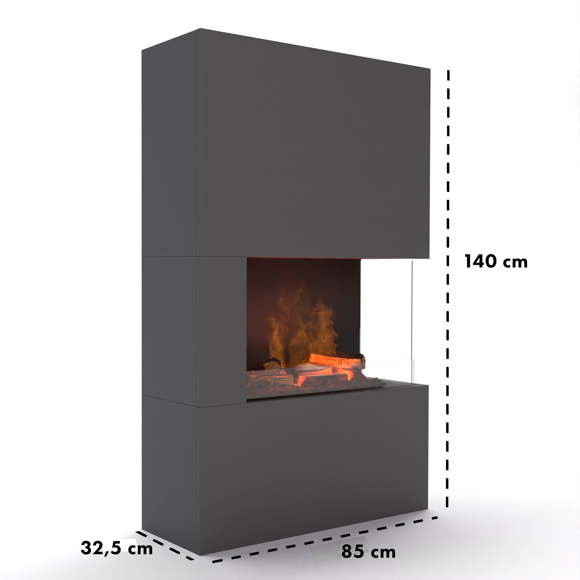 Cheminée électrique angle droit Glow Fire Tucholsky