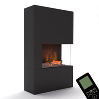 Glow Fire Tucholsky Right Corner Schwarz Elektrokamin mit Wasserdampf