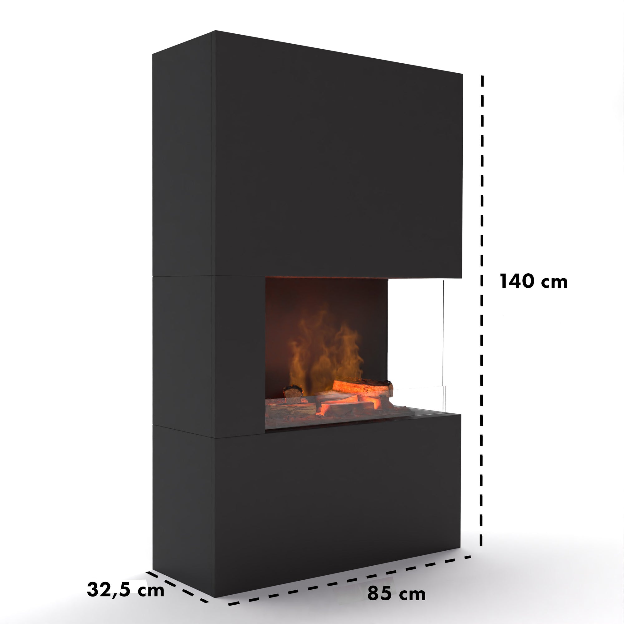 Cheminée électrique angle droit Glow Fire Tucholsky