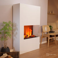 Glow Fire Tucholsky Right Corner Weiß Elektrokamin mit Wasserdampf