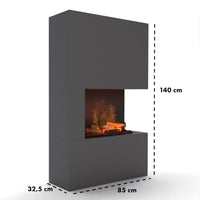 Glow Fire Tucholsky Right Corner Weiß Elektrokamin mit Wasserdampf