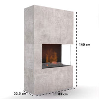Glow Fire Tucholsky Right Corner Weiß Elektrokamin mit Wasserdampf