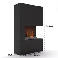Glow Fire Tucholsky Right Corner Weiß Elektrokamin mit Wasserdampf