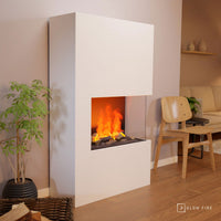 Glow Fire Tucholsky Right Corner Weiß Elektrokamin mit Wasserdampf