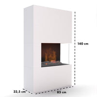 Glow Fire Tucholsky Right Corner Weiß Elektrokamin mit Wasserdampf