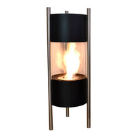 Glow Fire Visby Ethanol Kamin Schwarz
