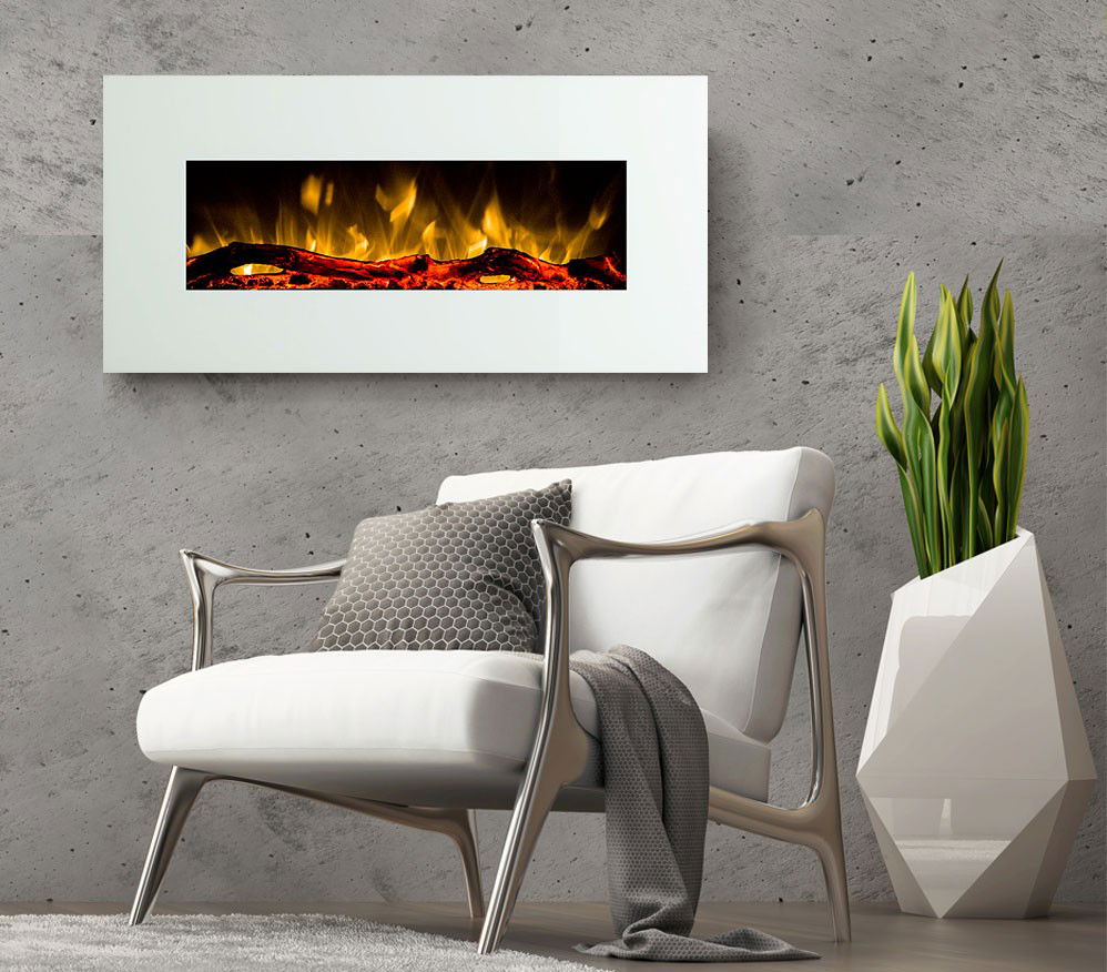 Glow Fire Pluto Caminetto Elettrico - Bianco