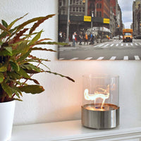 Glow Fire Emma Ethanol Kamin Silber