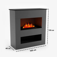 Glow Fire Brecht Elektrokamin Opti-Myst Cassette 500 ohne Holzdekoration