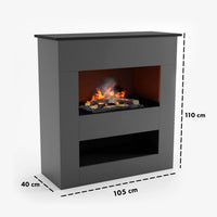 Glow Fire Brecht Weiß Elektrokamin mit Wasserdampf