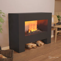 Glow Fire Fallada Schwarz Elektrokamin mit Wasserdampf