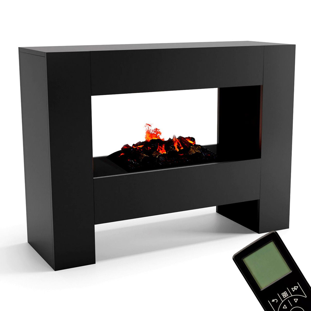 Glow Fire Fallada Schwarz Elektrokamin mit Wasserdampf