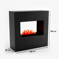Glow Fire Goethe Schwarz Elektrokamin mit Wasserdampf