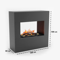 Glow Fire Goethe Grau Elektrokamin mit Wasserdampf