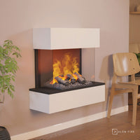 Glow Fire Hölderlin Sims Elektrokamin Opti-Myst Cassette 500 mit Holzdekoration