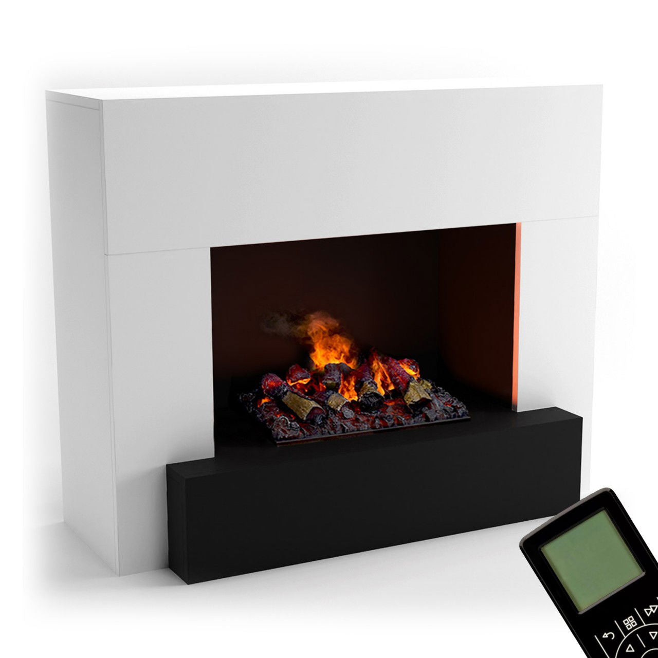 Glow Fire Hauptmann Weiß Elektrokamin mit Wasserdampf