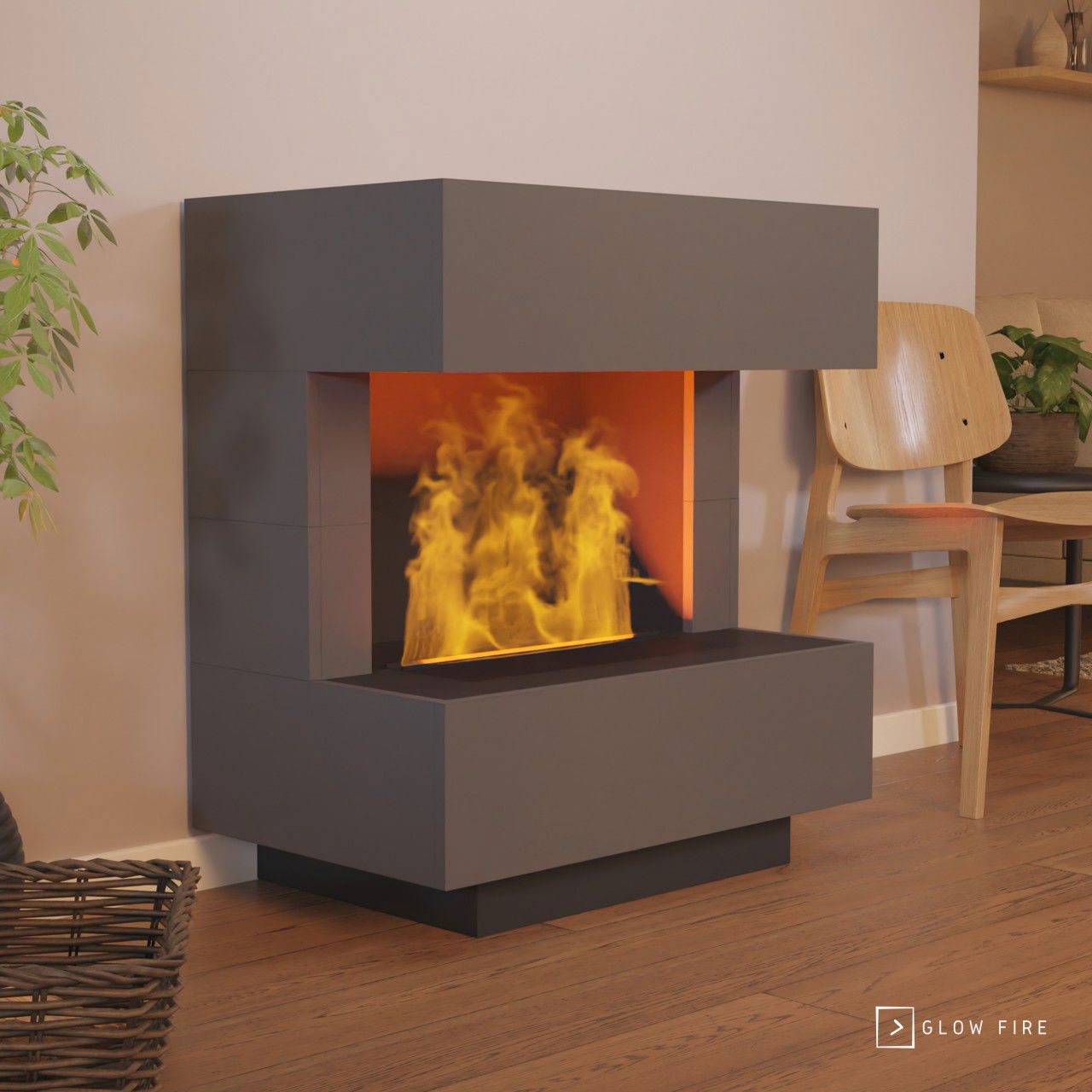 Glow Fire Kleist Elektrokamin Opti-Myst Cassette 500 ohne Holzdekoration