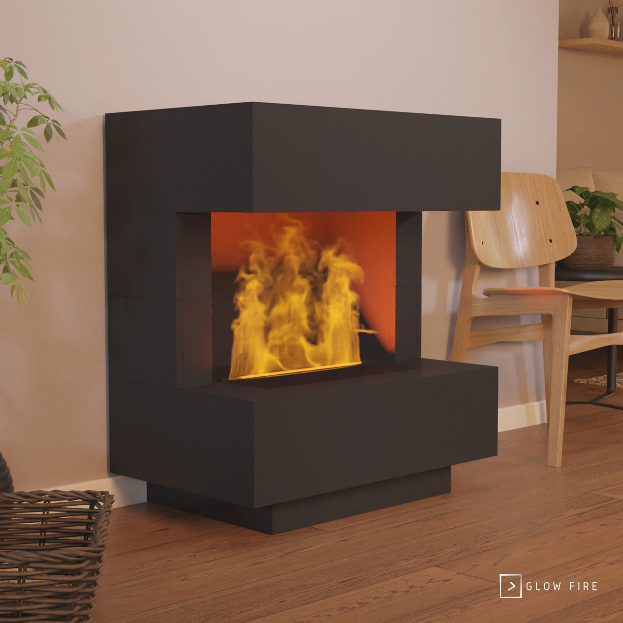 Glow Fire Kleist Elektrokamin Opti-Myst Cassette 500 ohne Holzdekoration