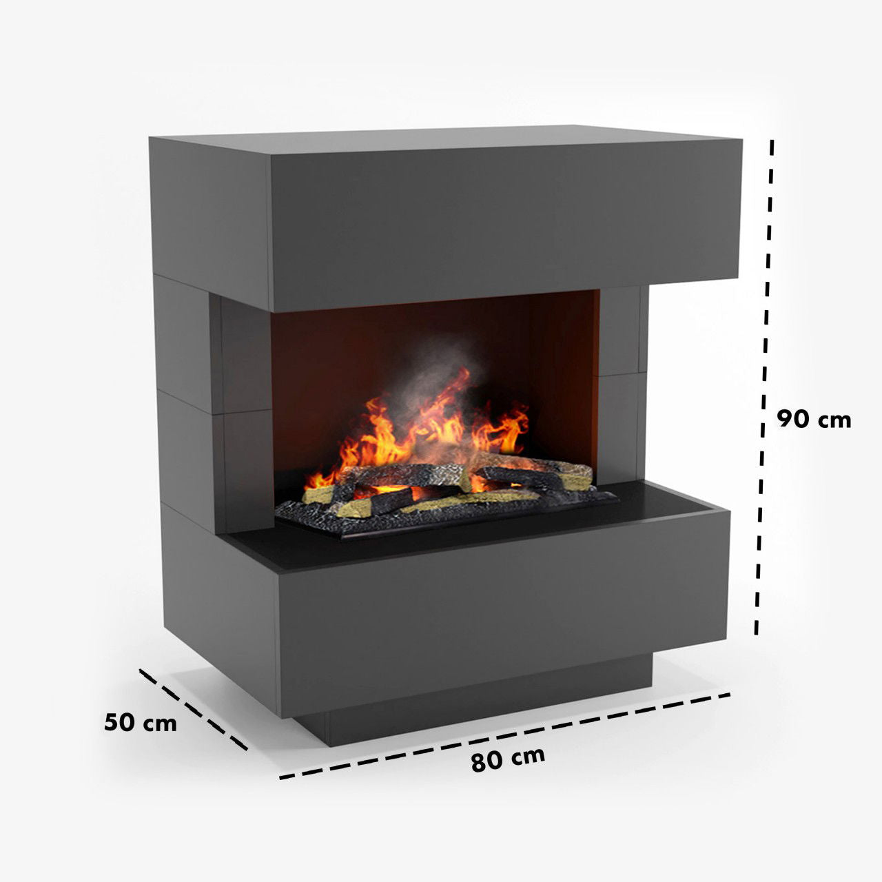 Glow Fire Kleist Grau Elektrokamin mit Wasserdampf