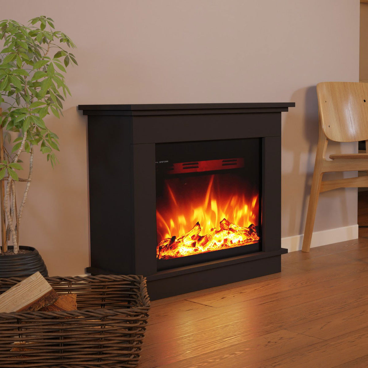 Glow Fire Atlas Schwarz Elektrokamin