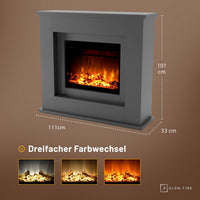 Glow Fire Europa Grau Elektrokamin