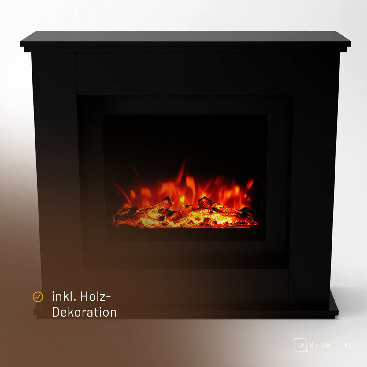 Glow Fire Europa Elektrokamin Schwarz