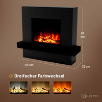 Glow Fire Pandora Elektrokamin Schwarz
