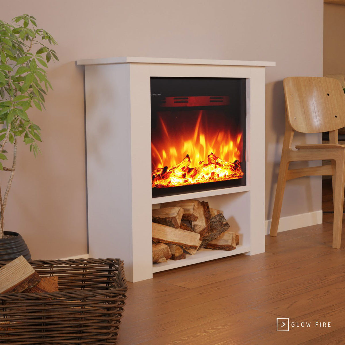 Glow Fire Thebe Weiß Elektrokamin