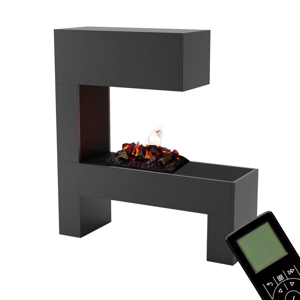 Glow Fire Mozart Grau Elektrokamin mit Wasserdampf