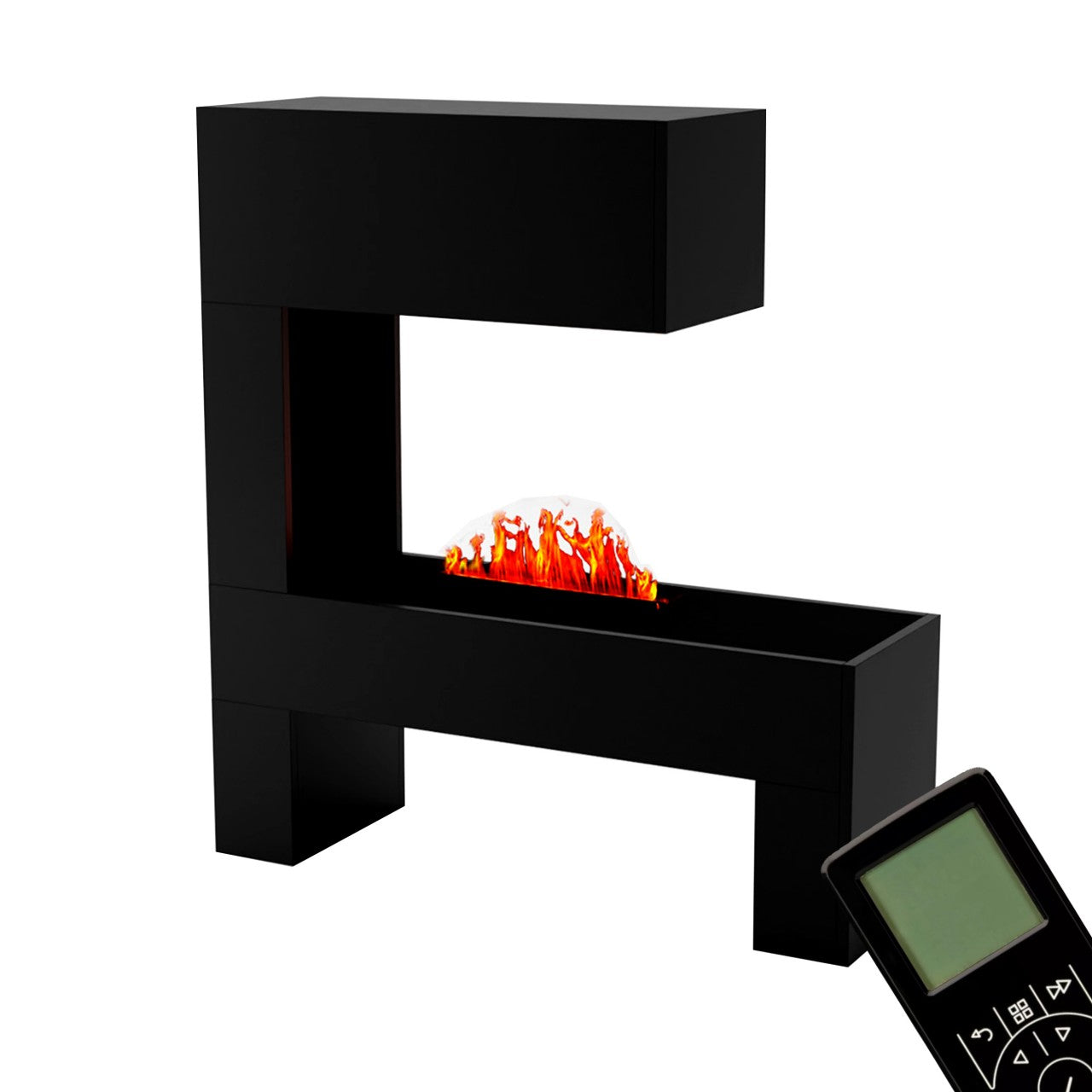 Glow Fire Mozart Schwarz Elektrokamin mit Wasserdampf