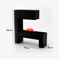 Glow Fire Mozart Schwarz Elektrokamin mit Wasserdampf