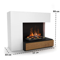 Glow Fire Planck Hoch Linksoffen Weiß Elektrokamin mit Wasserdampf