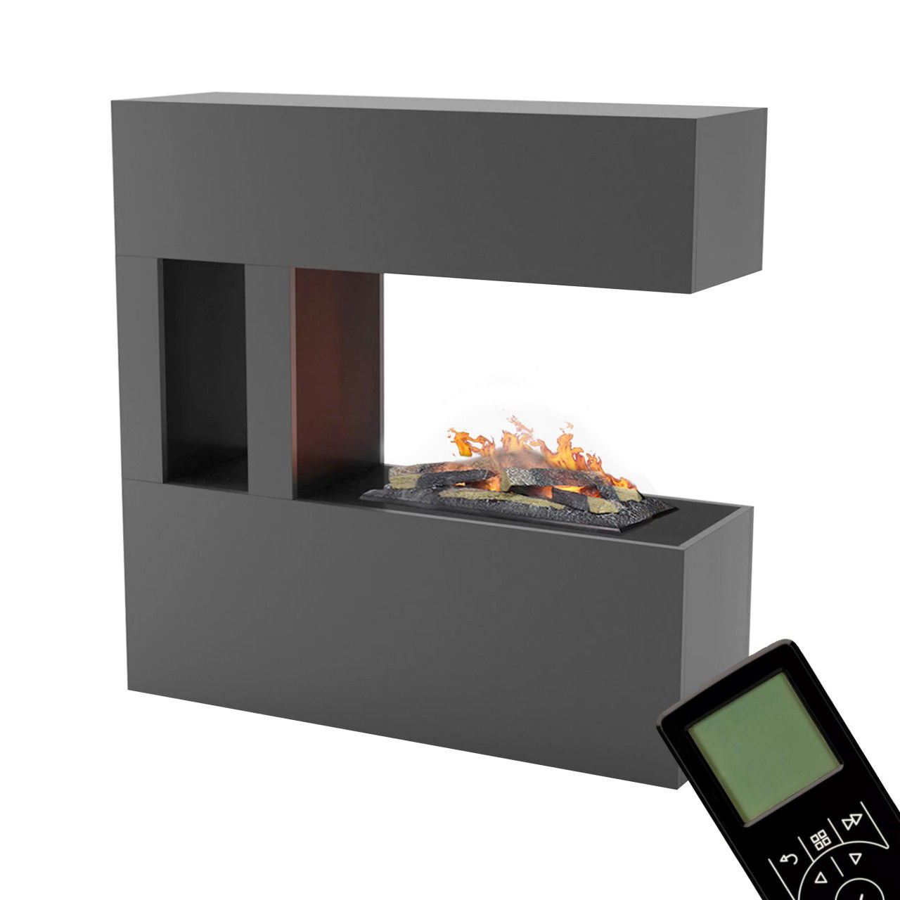 Glow Fire Schiller Pocket Grau Elektrokamin mit Wasserdampf