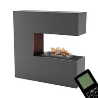 Glow Fire Schiller Grau Elektrokamin mit Wasserdampf