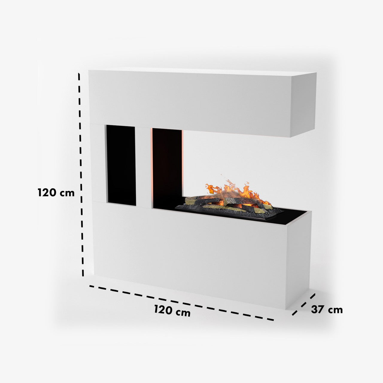 Glow Fire Schiller Pocket Weiß Elektrokamin mit Wasserdampf