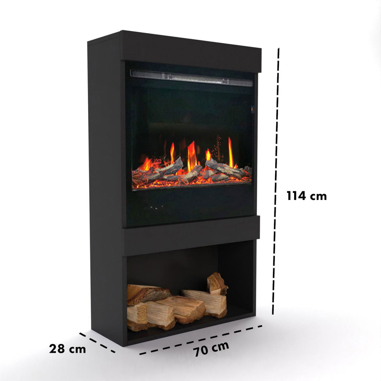 Glow Fire SCM-1 Schwarz Elektrokamin 