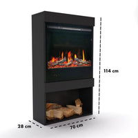 Glow Fire SCM-1 Schwarz Elektrokamin 
