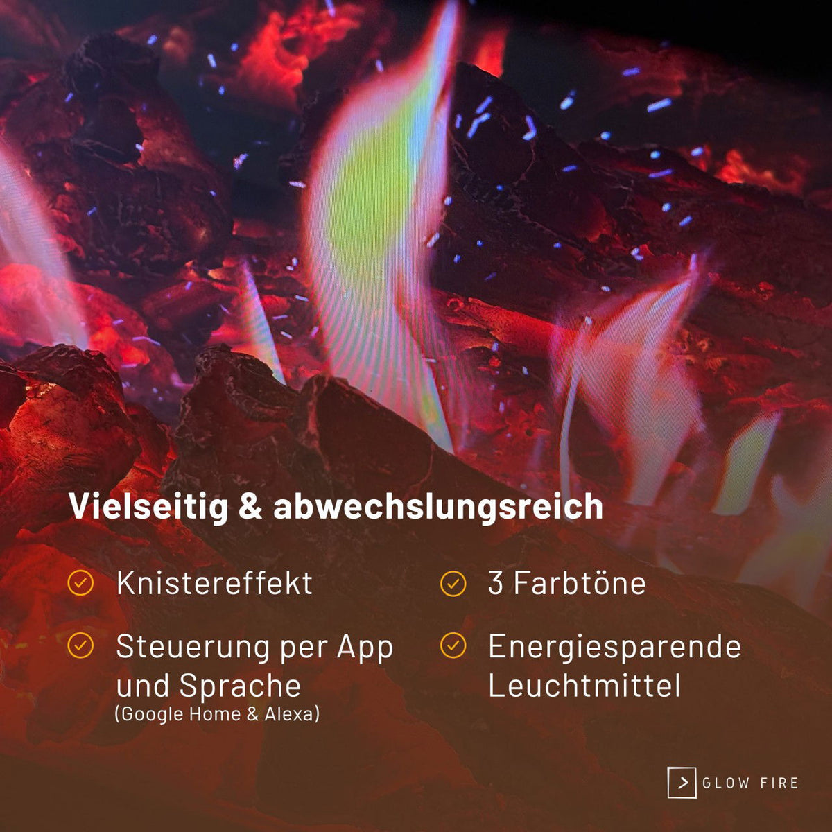 Glow Fire SCM-5 Schwarz Elektrokamin 