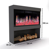 Glow Fire SCM-2 Grau Elektrokamin 